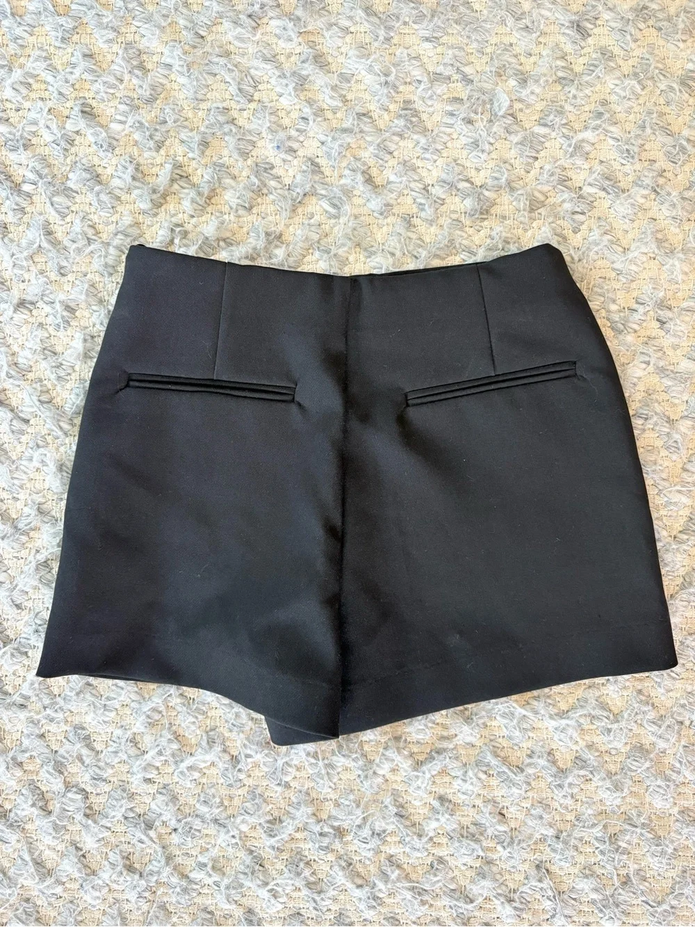 Zara Black High-Rise Mini Skort